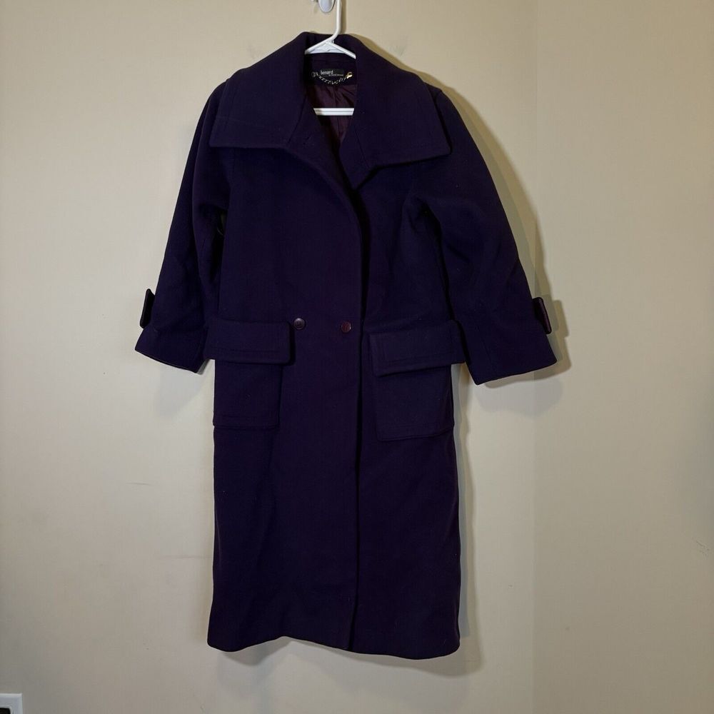 Harve Bernard By Bernard Holtzman Purple Wool Over Coat‎ Women's size 6